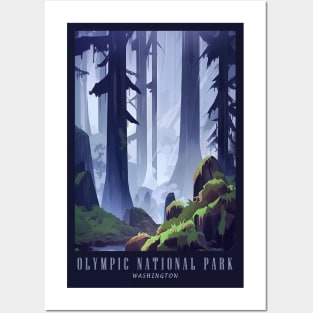 Olympic National Park Travel Poster Posters and Art